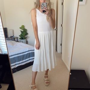 White midi dress size M